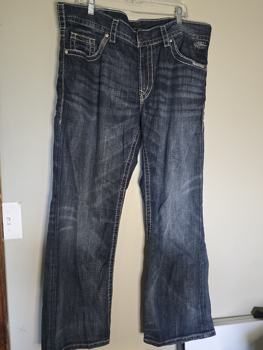 Silver Jeans Men's Dark Blue Straight-Leg Zac Jeans